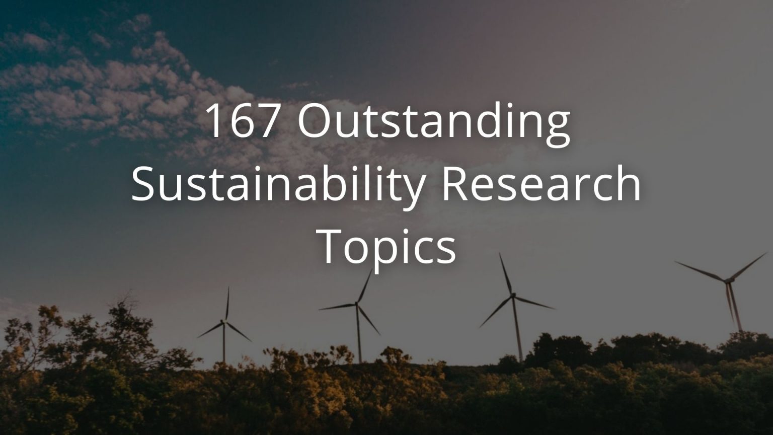 research topics in sustainability