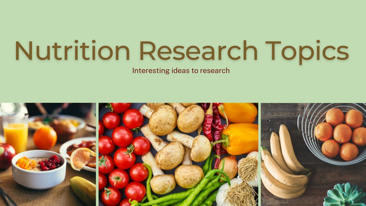 Nutrition topics research paper