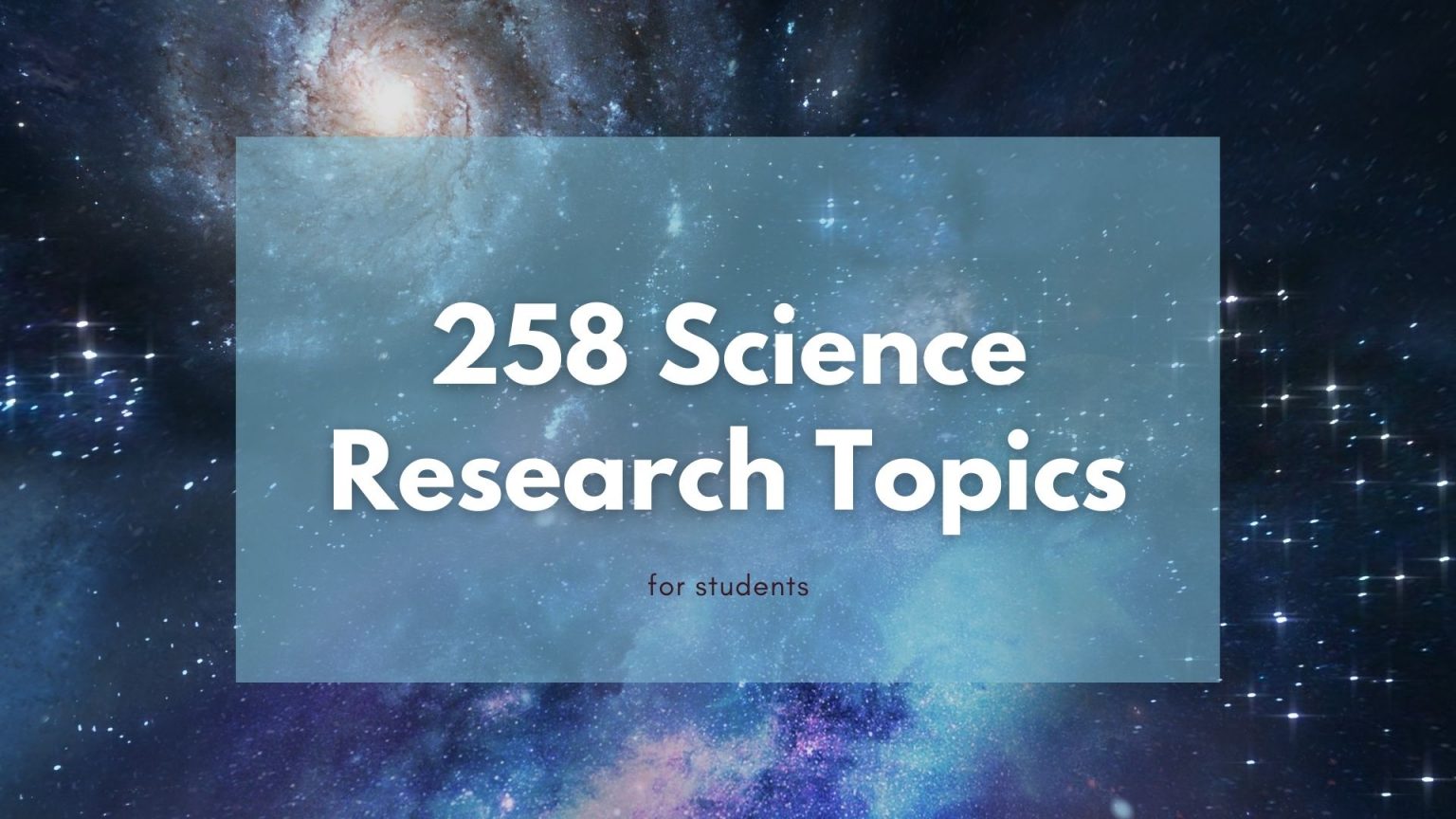 current science research topics