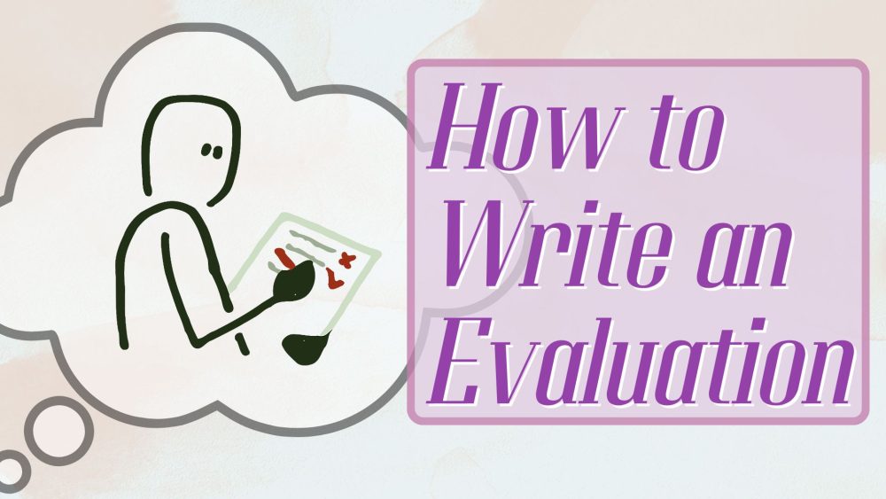 how to write an evaluation